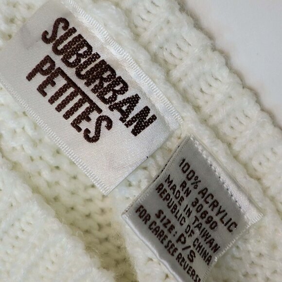 Vintage 80’s Suburban Petites Cottagecore Knit Sweater Fairy Kei Acrylic XS/SM - Picture 6 of 6